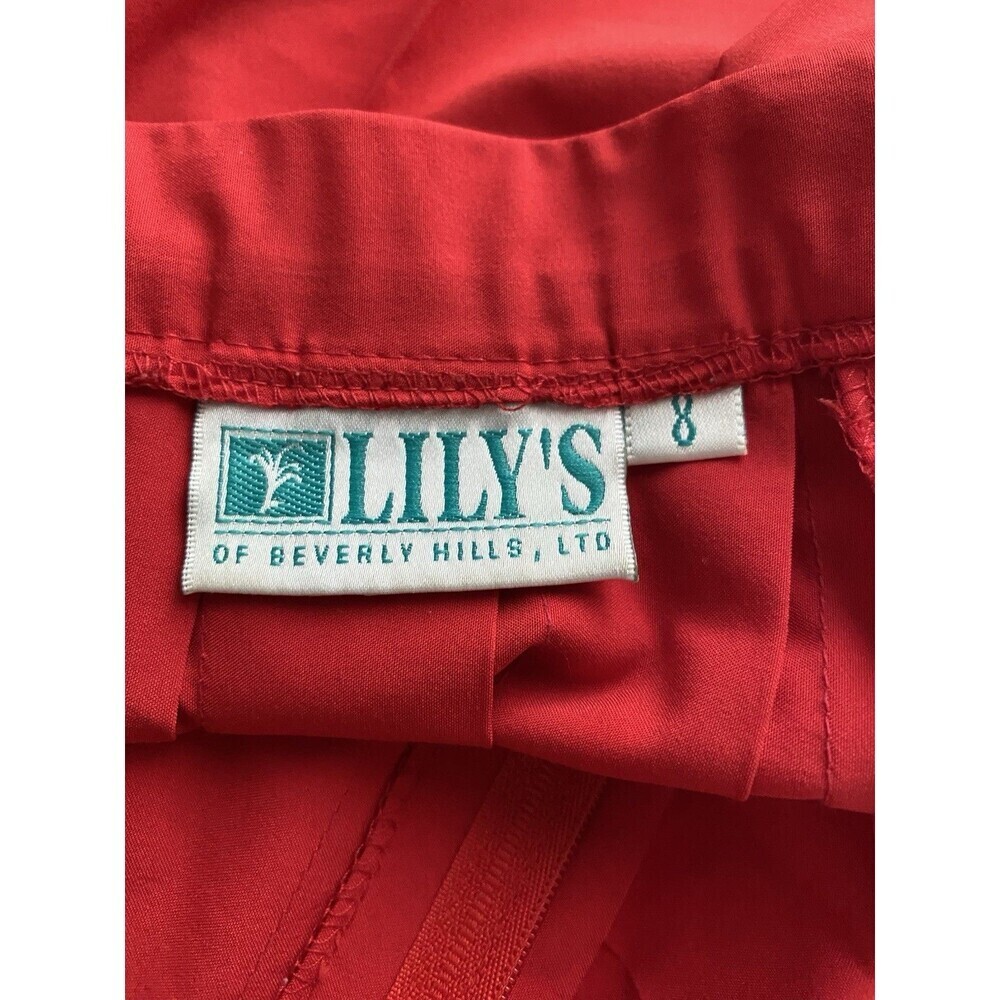 Lilly's of Beverly Hills Skirt Womens 8 Red Pleated Tennis Golf Mini Made in USA - Picture 5 of 6